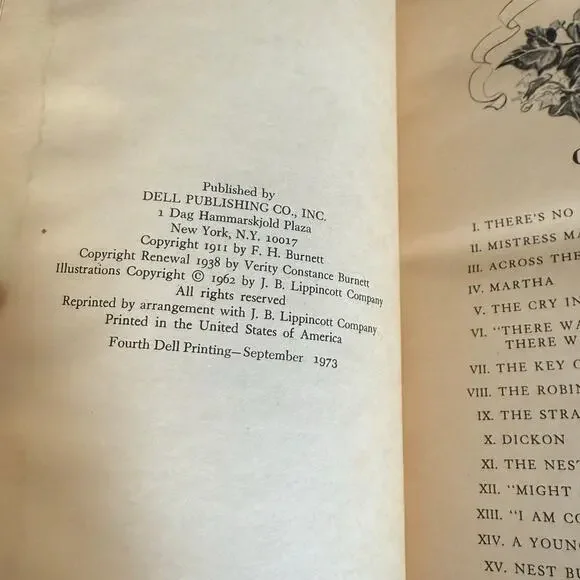 The Secret Garden by Frances Hodgson Burnett | 1973 | Vintage Yearling Paperback - Picture 6 of 10